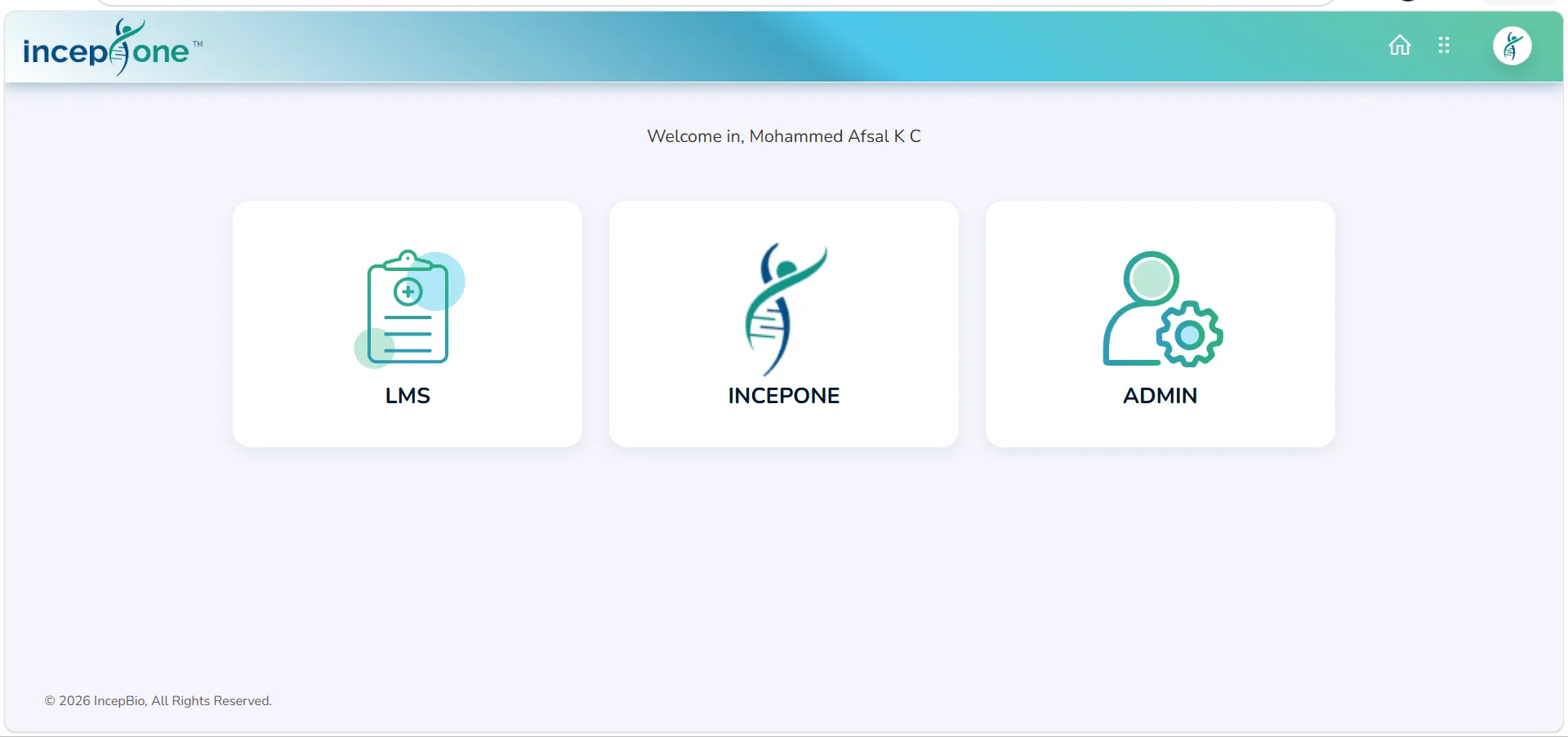 IncepOne Dashboard