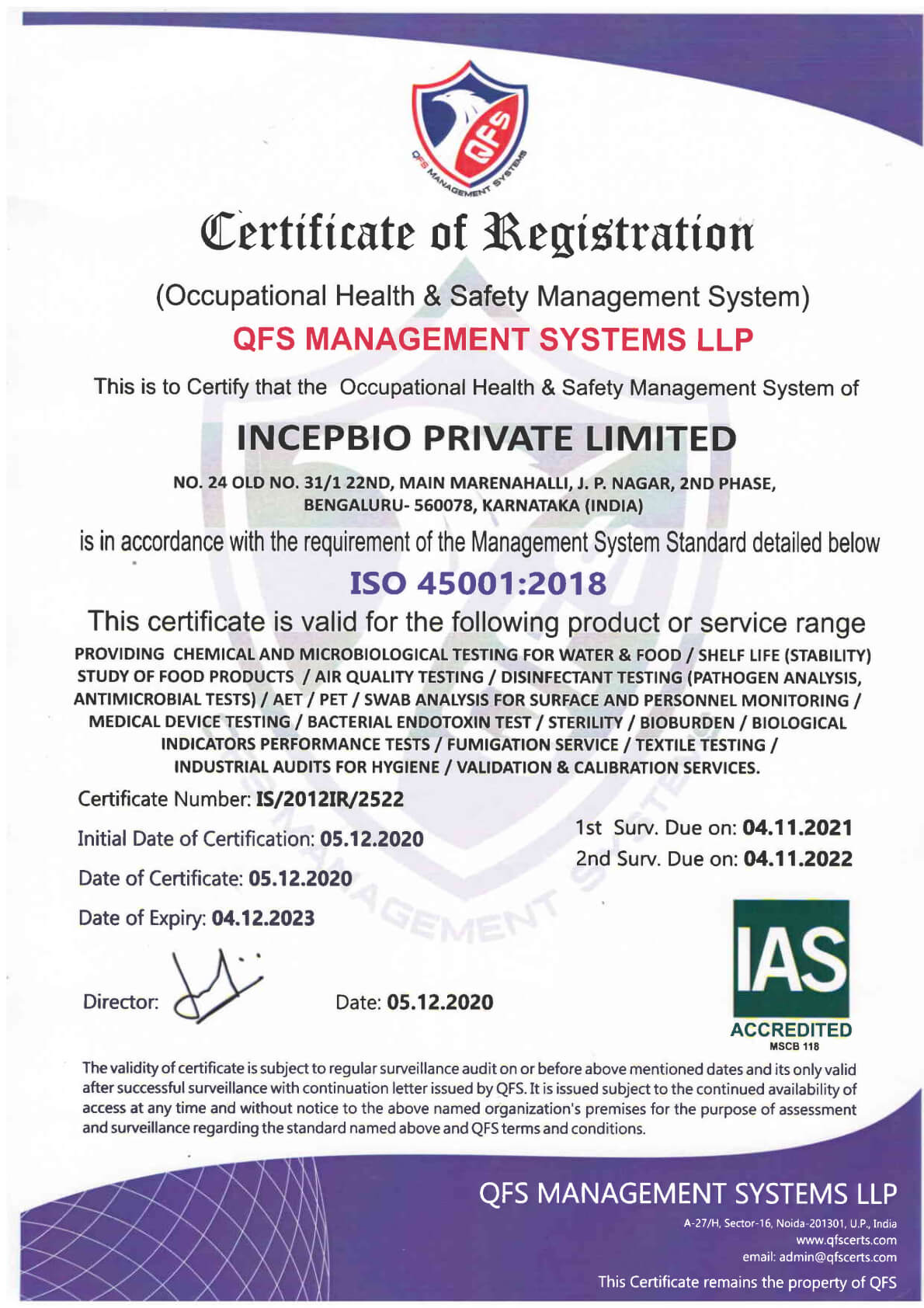 OHSAS-Certificate